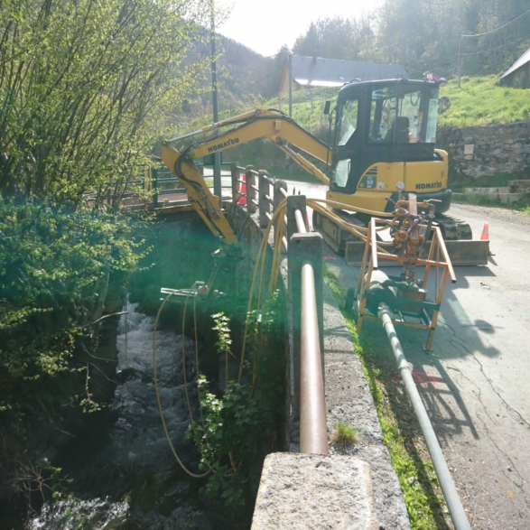 Forage marteau fond de trou