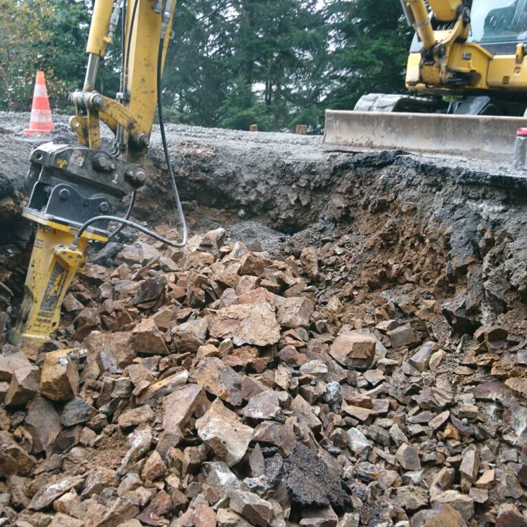 Déroctage et terrassement